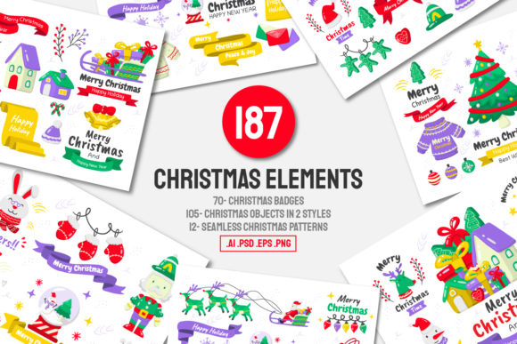 187 Christmas Elements: Graphics & Illustrations Review