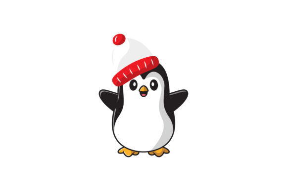 Christmas Character Penguin Vector Asset for Graphics