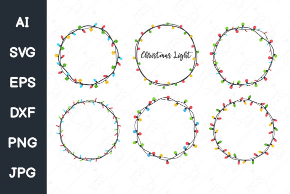 Christmas Light Bulbs Graphics & Illustrations SVG