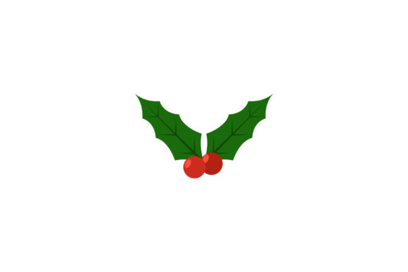 Christmas Mistletoe Vector Asset for Brand Graphics