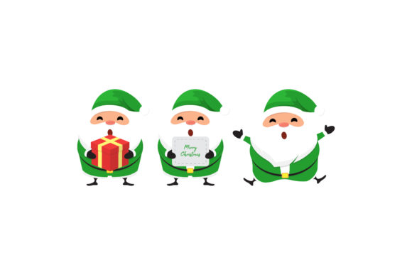 Christmas Santa Character Vectors: Graphics & Illustrations