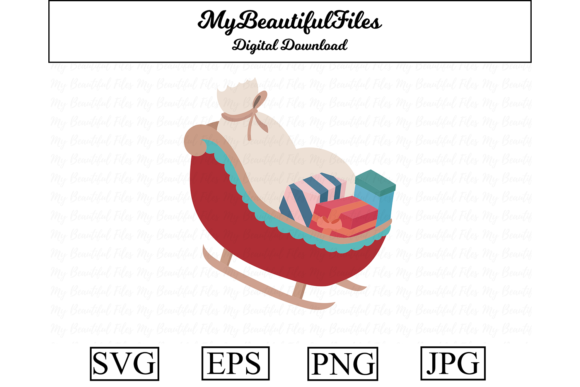 Christmas Sleigh Clipart Design: Graphics & Illustrations Review