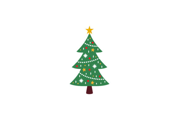 Christmas Tree Illustration Vector Asset for Graphics