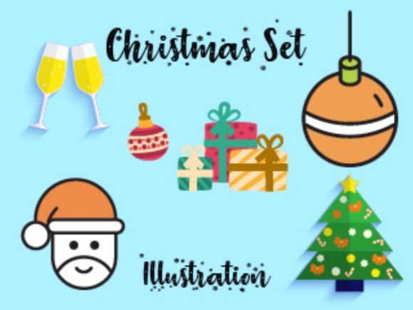 Christmas Vector Bundle Set for Kids 28: Graphics & Illustrations
