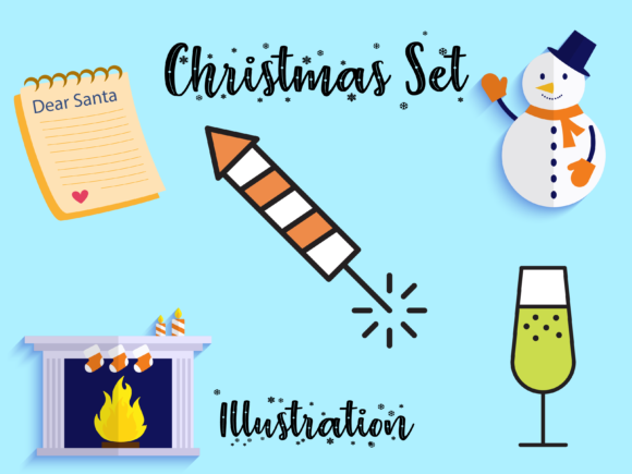 Christmas Vector Bundle Set for Kids 29 Graphics & Illustrations
