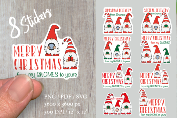 Gnomes Christmas Stickers: Graphics & Illustrations Review