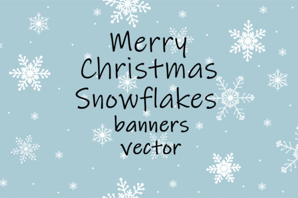 Merry Christmas Snowflakes Banner Vector Graphics Review
