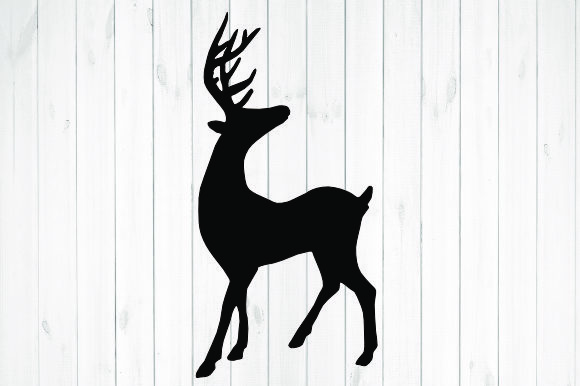 Reindeer Christmas Silhouette Graphics & Illustrations